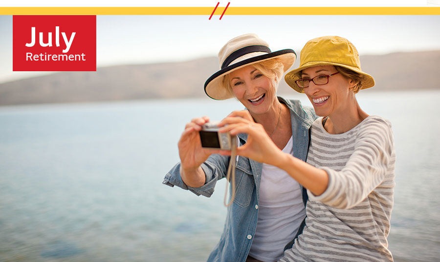 July - Retirement - Women smiling and taking a photo